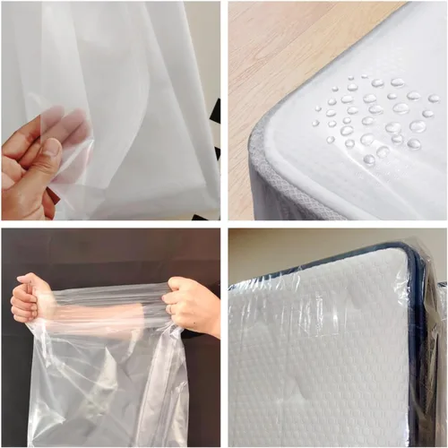 Vista 5 de K KINGPLAST - Bolsas de colchón para mudanza y almacenamiento, funda protectora de colchón (paquete de 2, 1.5 mil, individual/matrimonial)