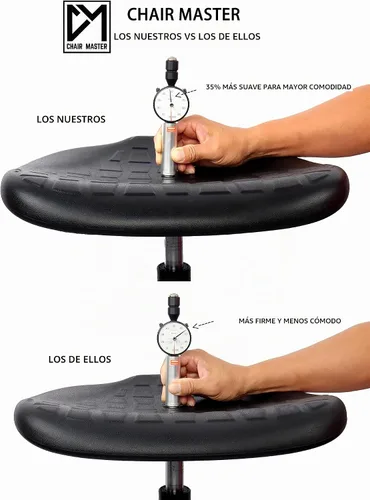 Vista 6 de Taburete ergonómico resistente de dibujo negro, fácil de limpiar, más grande (20") Adj. reposapiés y base (26") en el mercado. Rango Seat Ht