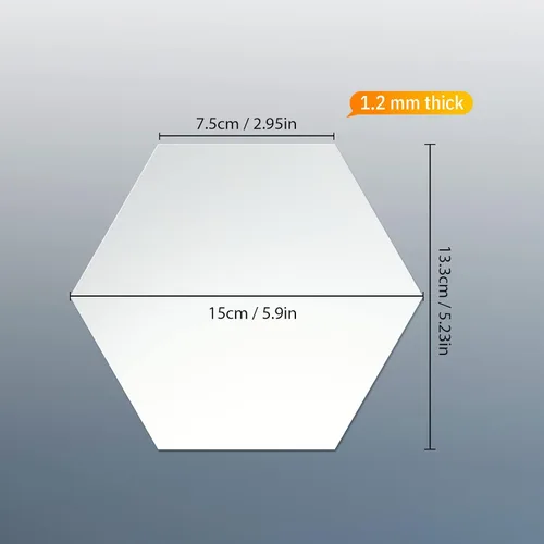 Vista 2 de 24 calcomanías de pared de espejo hexagonal, acrílico extraíble, calcomanía de peine de miel para sala de estar, dormitorio, decoración del hogar