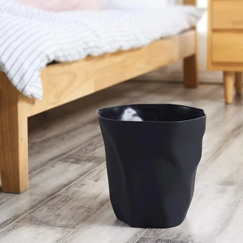 Vista 3 de Garbage Cans Garbage Cans, Wrinkle Plastic Trash Can,No Cover Barrel Shape Indoor Recycling Bins,3.1 Gallon Capacity Multiple Colour Basket