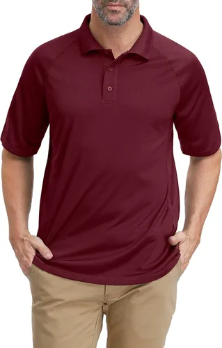 Vista 7 de MOHEEN Men's Polo Shirts Short Sleeve Moisture Wicking Performance Athletic Casual Golf Collared Shirt,Tall SizesM-7XL