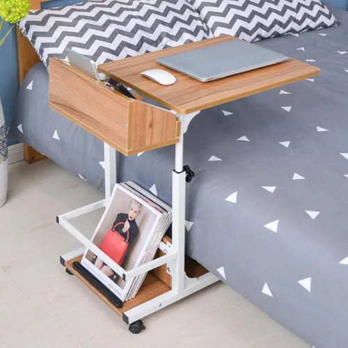 Vista 7 de BTZHY Mesa auxiliar/mesa auxiliar/mesa auxiliar, soporte para laptop de madera, mesa ajustable para computadora portátil, escritorio de oficina