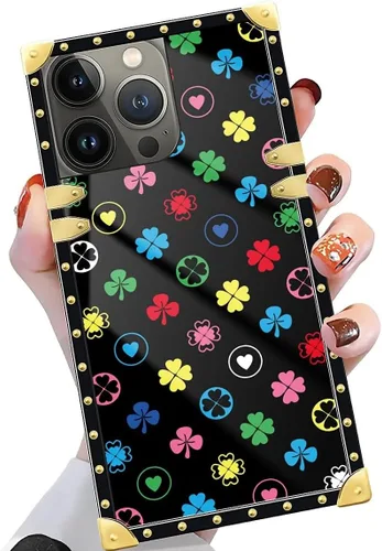 Vista 83 de Funda compatible con iPhone X/Xs, TPU suave de lujo y parte trasera de policarbonato duro para niñas y mujeres, funda protectora a prueba de golpes