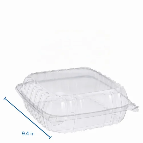 Vista 2 de Dart C95PST1 OPS Lg Contenedor transparente con bisagras, 8.9 X 9.4 pulgadas (caja de 200)