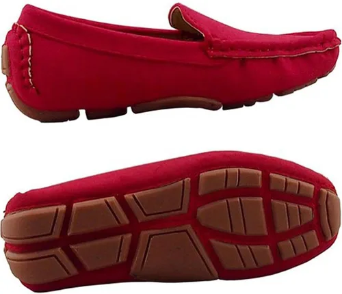 Vista 4 de Mocasines de piel de ante para niñas y niños, zapatos casuales para barco, zapatos de vestir, zapatos planos Oxford