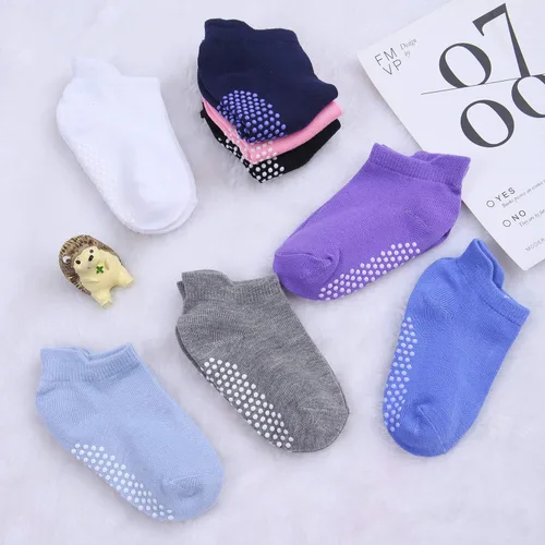 Vista 5 de Cooraby 16 pares de calcetines antideslizantes para niños pequeños y niñas