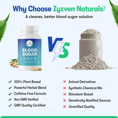 Vista 7 de Zyzven Naturals Suplemento de apoyo de azúcar en la sangre, fórmula de apoyo a la glucosa a base de hierbas con moringa, canela, fenogreco, jengibre