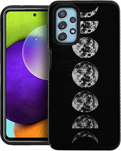 Vista 9 de CasesOnDeck - Funda de doble capa compatible con Samsung Galaxy A32 5G y A32 [armadura cepillada] Carcasa de dos piezas de metal cepillado