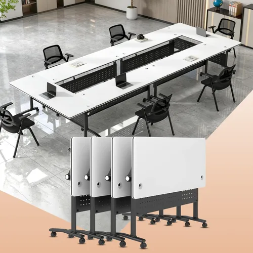 Vista 20 de 4 Pack Folding Conference Tables,47.2" Mobile Training Tables Morandi