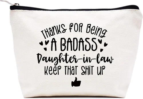 Vista 155 de LIBIHUA Bolsa de maquillaje para mujer, bolsa de cosméticos regalos para ella, bolsa de viaje femenina, Beige, 1 en mi era de Lacrosse Mom