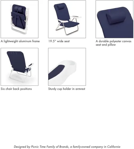 Vista 9 de PICNIC TIME NCAA Beach Chair