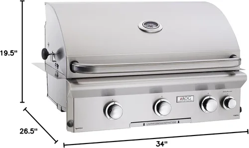 Vista 8 de Parrilla de gas natural incorporada de 30" con asador y luz