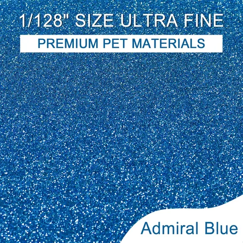 Vista 2 de Ceya Polvo de purpurina ultra fina de 3.8 onzas/110g, Admiral Blue Crafts Glitter de 1/128 pulgadas, 0.008 pulgadas, 0.2mm para slime, resina epoxi