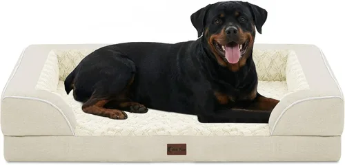 Vista 102 de Camas ortopédicas para perros grandes, cama de espuma viscoelástica impermeable para mascotas grandes con lados 89x56 cm, sofá para perros grandes