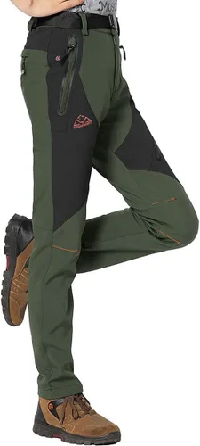 Vista 2 de Gopune Pantalones de invierno para mujer, senderismo, esquí, snowboard, impermeables, softshell aislantes