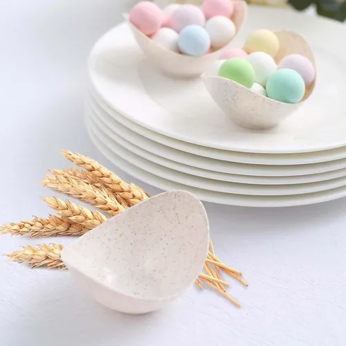 Vista 4 de Efavormart - Paquete de 24 tazas de postre de fibra de trigo ecológicas de 3 pulgadas, cuencos biodegradables para helado