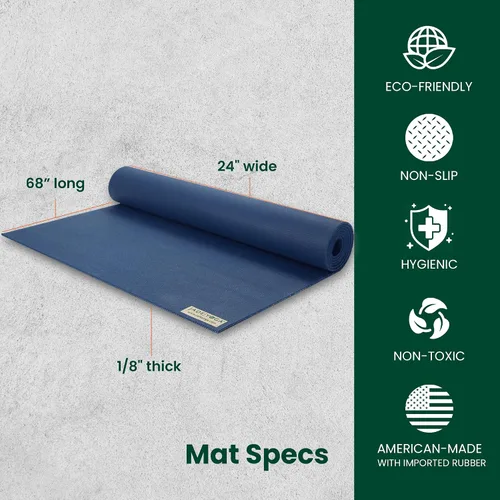 Vista 3 de JadeYoga Tapete de yoga de viaje, plegable, ligero y portátil, tapete de goma natural antideslizante para mujeres y hombres, ideal para yoga, hogar