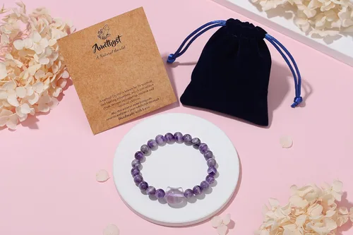 Vista 5 de XIANNVXI Pulseras de gato para mujer, pulseras de cuentas de gato para mujeres y hombres, bonita pulsera elástica para amantes de los gatos, pulsera