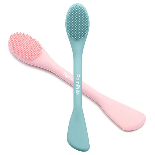 Vista 12 de Aplicador de cepillo de máscara facial, cepillos de máscara para limpieza facial y exfoliación, herramienta aplicadora de máscara de arcilla facial