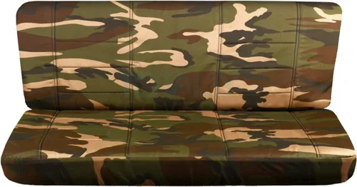 Vista 15 de Totally Covers Fundas de asiento compatibles con camuflaje para camioneta Ford F-150 F-250 F-350 (asiento trasero banco sólido) con/sin respaldo