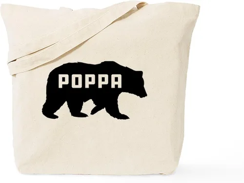 Vista 22 de CafePress B is for Bear Tote Bag Bolsa de asas de lona natural, bolsa de compras reutilizable