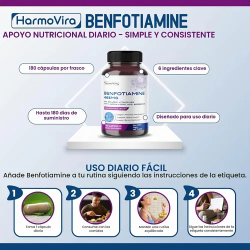 Vista 5 de Complejo de benfotiamina 6 en 1 para el bienestar del corazón