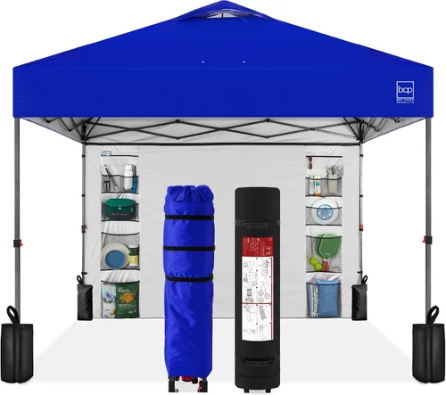 Vista 43 de Best Choice Products Carpa Toldo Desplegable de 10x10 pies para Instalación de 1 Persona, Refugio Portátil Instantáneo con Botón de 1 Toque