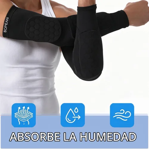 Vista 7 de 2 piezas mangas de codo de brazo almohadillas a prueba de golpes para jóvenes adultos deportes