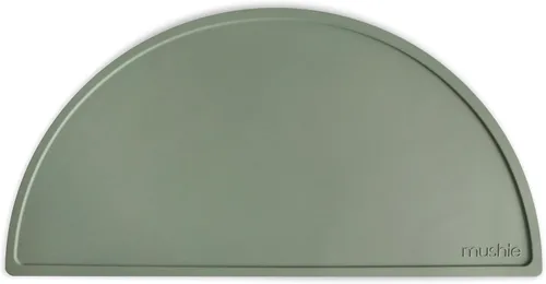 Vista 18 de mushie Mantel individual de silicona para niños, diseño antideslizante sin BPA (margarita negra)
