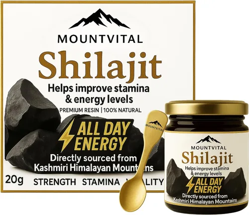 Vista 10 de Resina Shilajit pura de Cachemira 0.35 fl oz (0.35 oz) - Suplemento Shilajit del Himalaya con ácido fúlvico y minerales traza - Resina mineral
