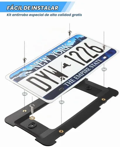 Vista 4 de JOYTUTUS Soporte de Marco de Matrícula Trasero Compatible con BMW 2005-2023 1 2 3 4 5 6 Serie X 2002-2019 Mini Cooper
