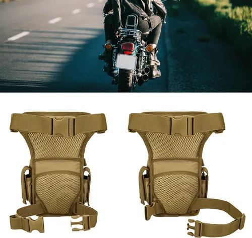 Vista 6 de kingsea Bolsa táctica de pierna caída, impermeable, bolsa táctica para muslos, bolsa multifuncional para mujeres y hombres, bicicleta, motocicleta