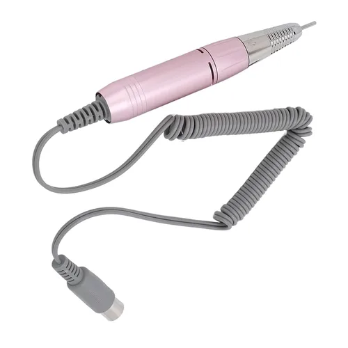 Vista 7 de Taladro de uñas de manicura, mango de máquina de taladro de uñas, mango de máquina de taladro de uñas, color rosa, ajustable, 0-3000 rpm, mango