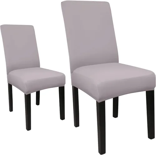 Vista 84 de Fundas para sillas de comedor, juego de 2 fundas, con patrón elástico Parsons, de elastano, extraíbles y lavables, protector para sillas de cocina