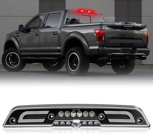 Vista 7 de Tercera luz de freno para F150 2015-2024 Strobe Pre-agujero Solo para cámara OEM/w For 15-24 F150;17-24 F250-550 Super Duty;19-24 Ranger 3rd