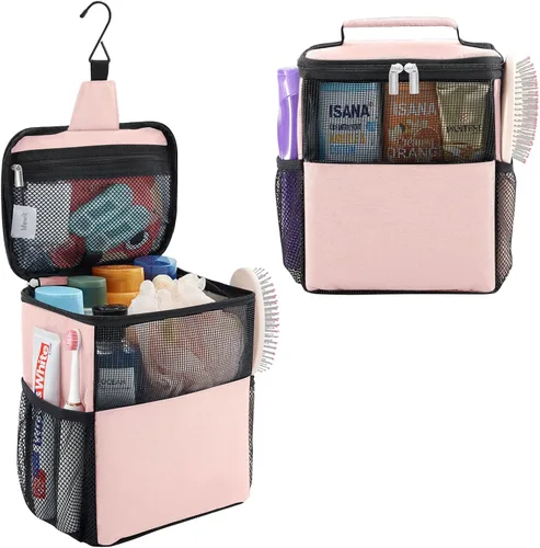 Vista 10 de Lifewit Bolsa Organizadora de Ducha de Malla Portátil Artículos Esenciales para Dormitorio Universitario Canasta Tote Organizadora para Baño