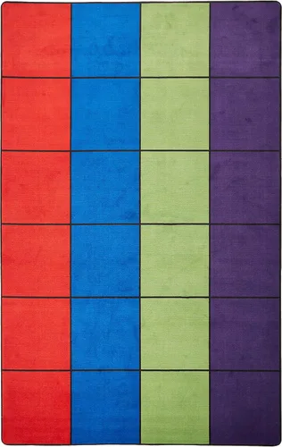 Vista 39 de KidCarpet.com ABC Rainbow - Alfombra para aula con 24 asientos, rectangular de 7 pies 6 pulgadas x 12 pies
