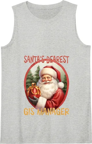 Vista 6 de GIS Manager Christmas Holiday Love Xmas Tank Top Negro
