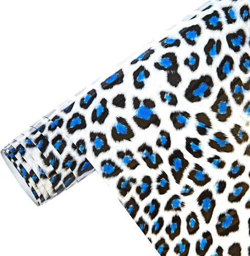 Vista 10 de Rollo de vinilo de transferencia de calor con estampado de leopardo, 83.3 x 4.9 ft, vinilo adhesivo de poliuretano termoadhesivo para camisetas