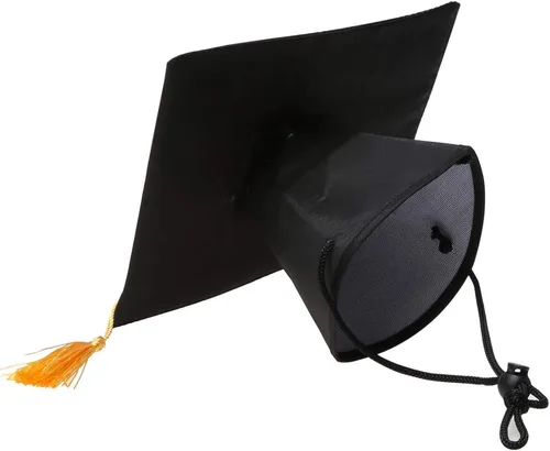 Vista 5 de Gorras de graduación para mascotas con corbatín y cuello de corbata
