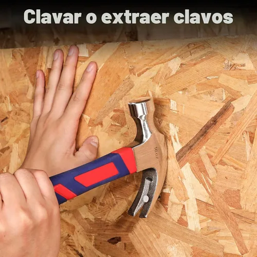 Vista 6 de WORKPRO Juego de martillos de garra de 2 piezas, 8 oz Mini Compacto y 16 oz de Fibra de Vidrio de Uso General, mango antideslizante suave y cabezal