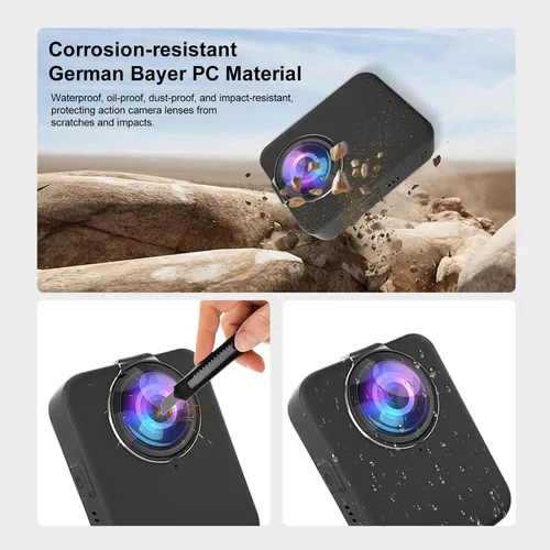 Vista 7 de PULUZ Protector de lente para DJI Osmo Action 360, cubierta protectora de PC HD Sport Camera Lens Protector a prueba de golpes/resistente a