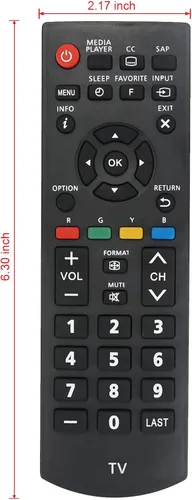 Vista 5 de Nuevo N2QAYB000820 Reemplazo remoto para Panasonic Viera TV TC-L39EM60 TC-L50EM60 TC-P42X60 TH-39LRU6 TH-39LRU60 TH-42LRU6 TH-32LRU60 TH-42LRU60