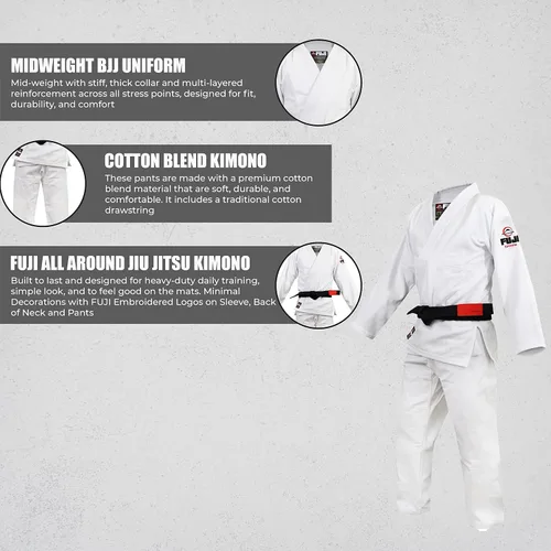 Vista 5 de FUJI All-Around BJJ Uniform BJJ Jiu Jitsu Gi