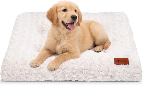 Vista 31 de Alfombrilla de cama para perro, suave y mullida, para jaula de perro, cama para perros pequeños, medianos y grandes, y gatos, lavable Marrón