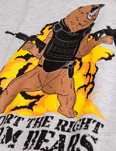 Vista 5 de I Support The Right to Arm Bears Dad Joke Funny Pun Gun Broma Hombre Mujer Camiseta