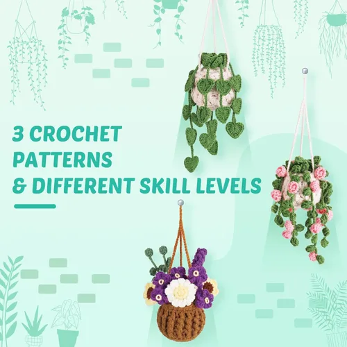 Vista 5 de Crochetta Kit de ganchillo para principiantes con tutoriales en video paso a paso, aprende a tejer para adultos y niños, suministros de manualidades