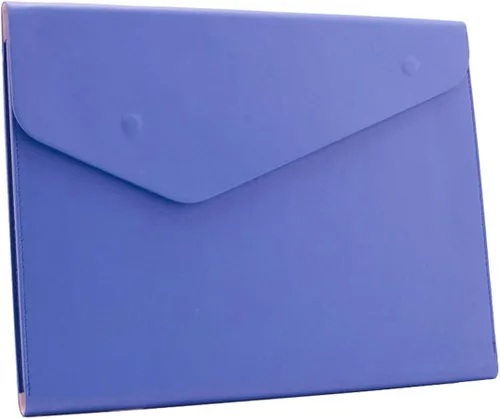 Vista 12 de Carpeta de archivos A4 de cuero PU Portafolio impermeable con cierre magnético invisible, color negro