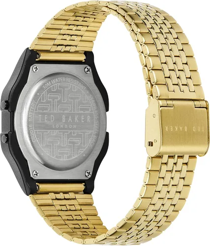 Vista 2 de Ted Baker Ted 80's acero inoxidable tono oro pulsera reloj digital (Modelo BKP80S2049I), Oro