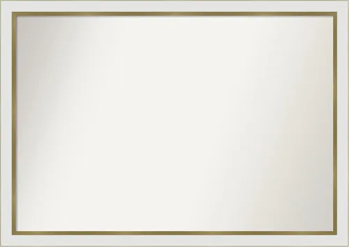 Vista 155 de Amanti Art Espejo personalizado, espejo de baño estrecho Alexandria White Wash, espejo de pared o espejo de tocador de baño sobre el fregadero